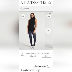 Anatomie cashmere sleeveless sweater size XL